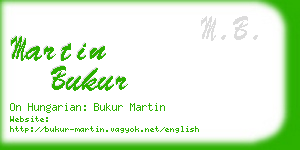 martin bukur business card